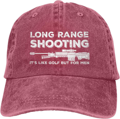 Funny Hat Long Ranges Shooting It's Like Golf But for Men Hat Men Dad Hats Cool Caps