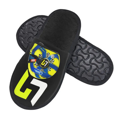Custom British Lando Norris Racing Driver Guest Slippers for Spa Women House Slipper