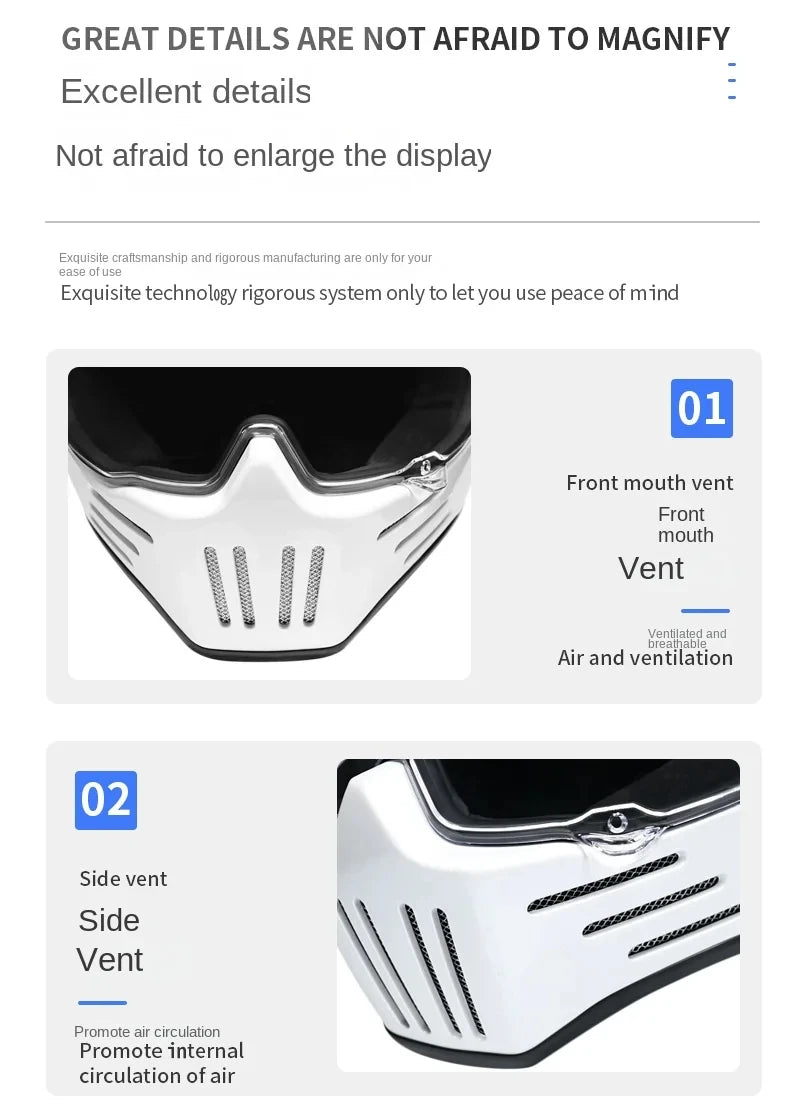 ORZ-728 Full Face casco moto Helmet Vintage Chopper Retro Helmet capacete de motocicleta modular helmet DOT