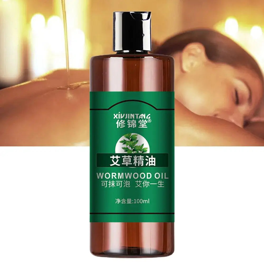 Mugwort Body Massage Oil Body Smooths Skin Massage Oil Relaxing Plant Essential Oil Moisturizing Firming Body Cleansing Essence