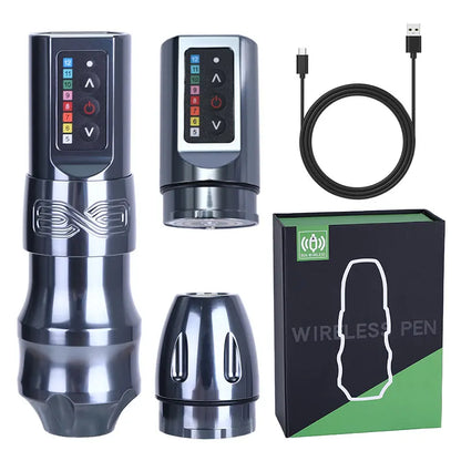 Wireless Cartridge Tattoo Machine Pen Rotary Wireless Battery Pen Portable Power Pack 1500mAh LED Digital Display Tattoo Gun