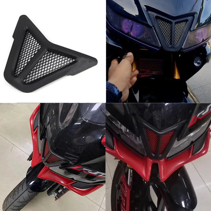Dirt bike accessories moto decorative air Inlet Head Cover Aluminum Mesh Intake Guard Protector for Yamaha R15-V3 2017-2020