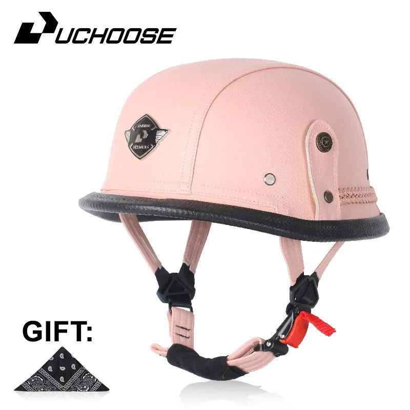 Casco abierto Vintage certificado DOT, Casco de cara abierta para motocicleta, Casco Retro 3/4, Casco de crucero, Casco para Mot