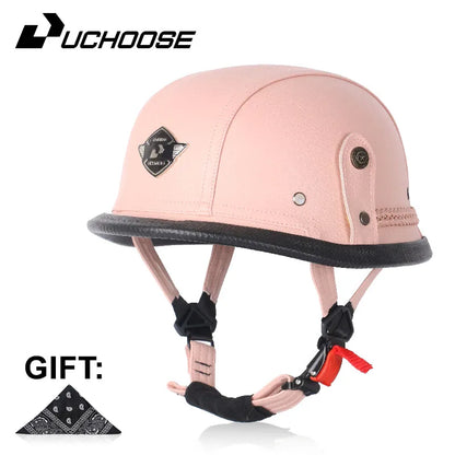 Casco abierto Vintage certificado DOT, Casco de cara abierta para motocicleta, Casco Retro 3/4, Casco de crucero, Casco para Mot