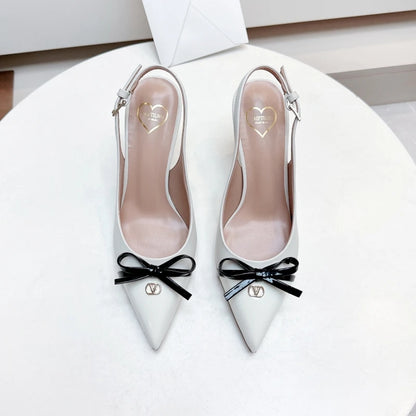 Heels Sandals Gladiator Summer Luxury Brand 2026 Bow Women High Heels Pointed Toe Designer Elegant Slingbacks Party Ladies Shoes