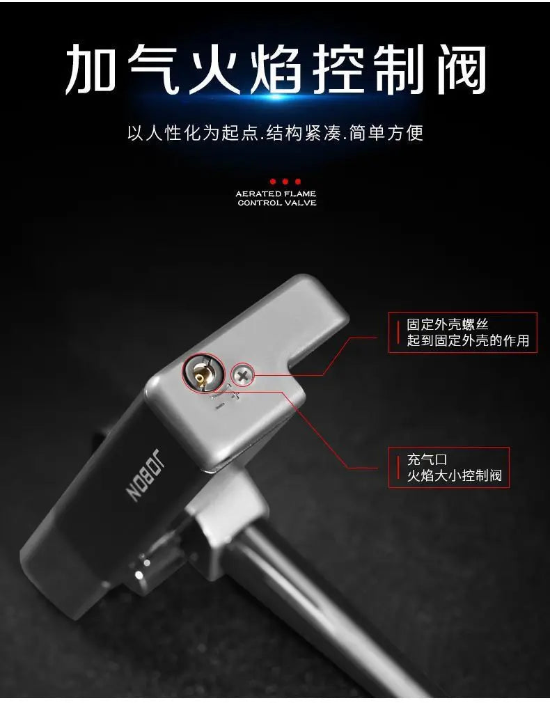 JOBON New Folding Pipe Integrated Inflatable Oblique Flame Lighter Metal Material Men's High-end Gifts