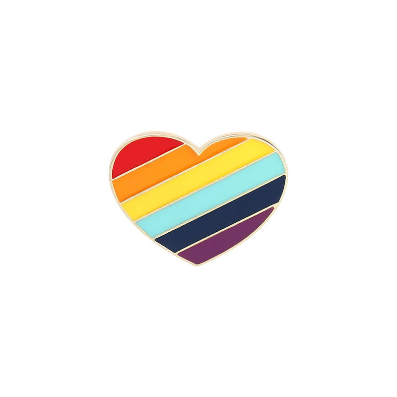 Rainbow Heart Enamel Pin Pride Tooth Book Cats Brooches Collar Badge LGBTQ Love is Love Gay Lesbian Jewelry Gift