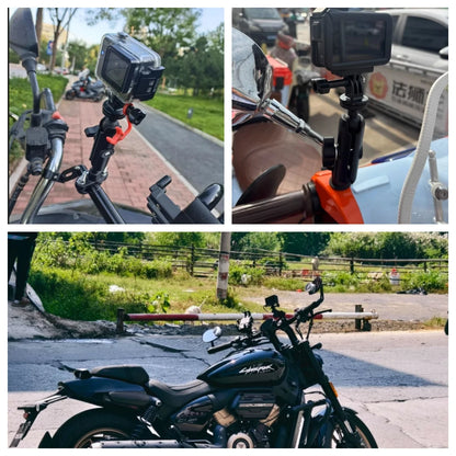 Motorcycle Bicycle Holder For GoPro 12 11 10 9 8 Handlebar Mirror Mount Bracket For Insta360 X3 X4 DJI Action Camera Accessories