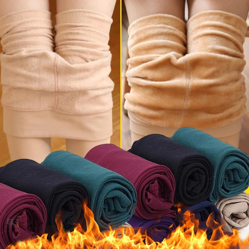1/2pairs New Colorful Winter Warm Velvet Leggings for Women High Waist Tights Stretchy Leggings Sexy Stockings Fleece Pantyhose