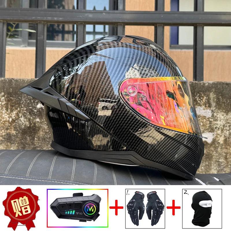 LVS motorcycle helmet men's and women's full face helmet double lens racing helmet DOT certification casco moto
