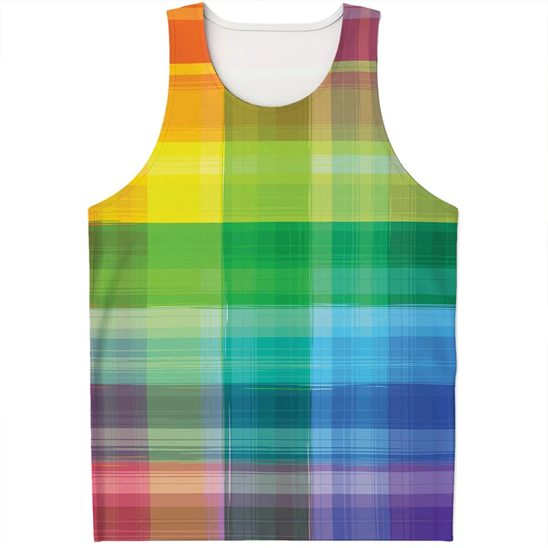 Rainbow LGBT Pride Pattern Tank Top Summer Fashion Colorful Men Women 3D Printed Sleeveless T Shirt Casual Harajuku Loose Vest
