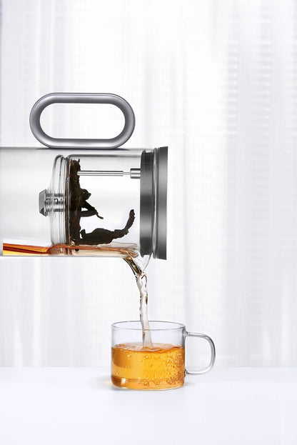 Samadoyo-Magnetic Switch Tea Pot, High-End Tea Set, Tea Water Separator, Household Tea Making Tool, Heat-Resistant Glass Tea Dis