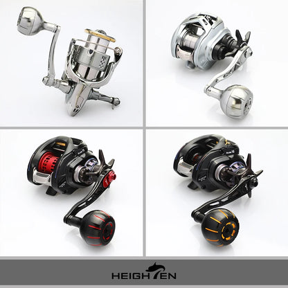 HEIGHTEN Carbon Fiber Fishing Reel Single Cast Spinning Wheel Hand Crank Handle Round Single Grip Fishing Wheel Crankshaft