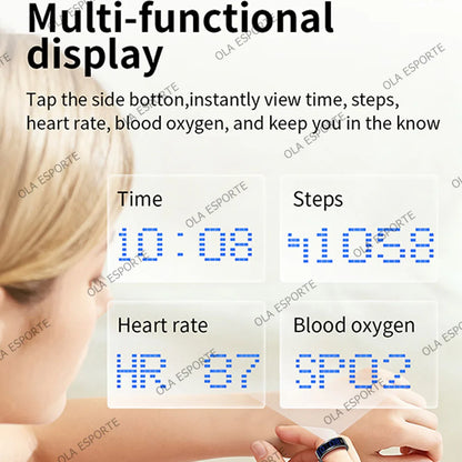 Call ID Reminder Smart Ring Heart Rate Blood Pressure Monitor Men Women Smartring 5ATM Waterproof Health Multi Sports Ring 2026
