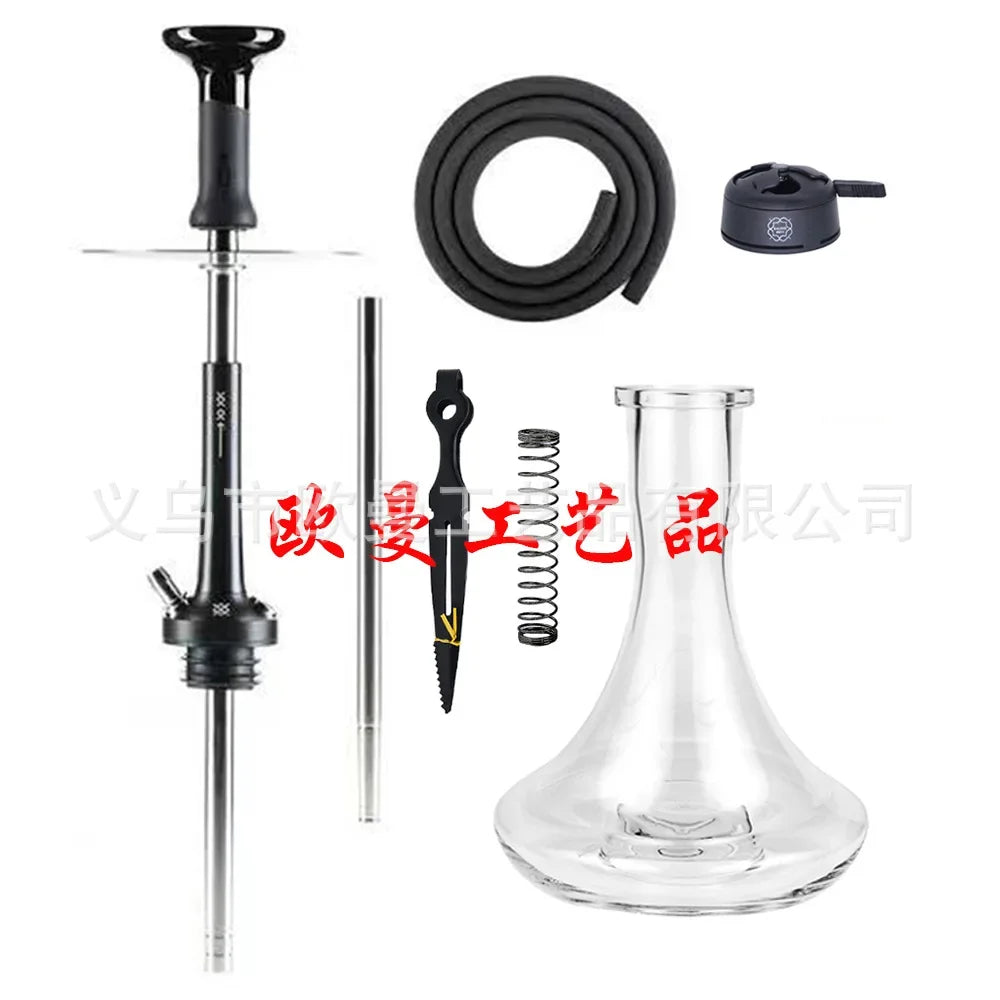 DOOSHA Shisha Hookah Set 304 Stainless Steel Large Hookah Smoking Set Russian Shisha With Bottle
