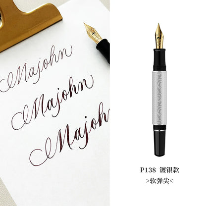 New MAJOHN P139 P138 P136 Classic Flex Nib Fountain Pen  Flexes Nib Pen Softness Flexare Business Modification Writing Pen ES ER