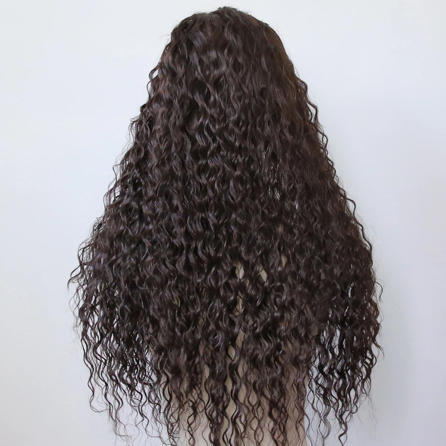Black Romance Curly Synthetic Lace Front Wig Long Deep Curly Jet Black Lace Front Synthetic Wig Pre Plucked Natural Hairline