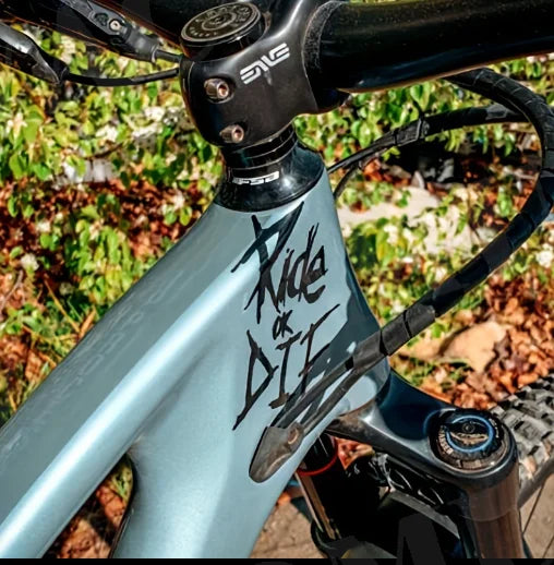 1PC/set Bike Frame Stickers Ride Or Die Top Tube Decals For MTB Bicycle Decorative Frame Bike Car Auto Motorcycle Accessories