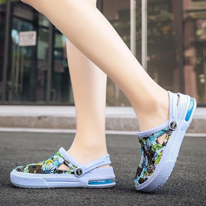 Women's Ethnic Shoes Clogs Soft Sole Two-way Wear for Beach Mules and Pool Women Garden Slides Indoor Nursing Clogs Sandals