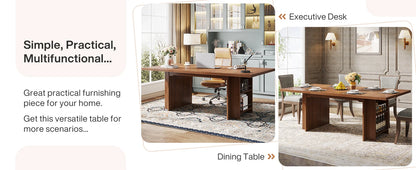 Computer Desk,Modern PC Table, Office Table, Work Table, Dining Table with Storage for Home Office, Desks, Conference Table