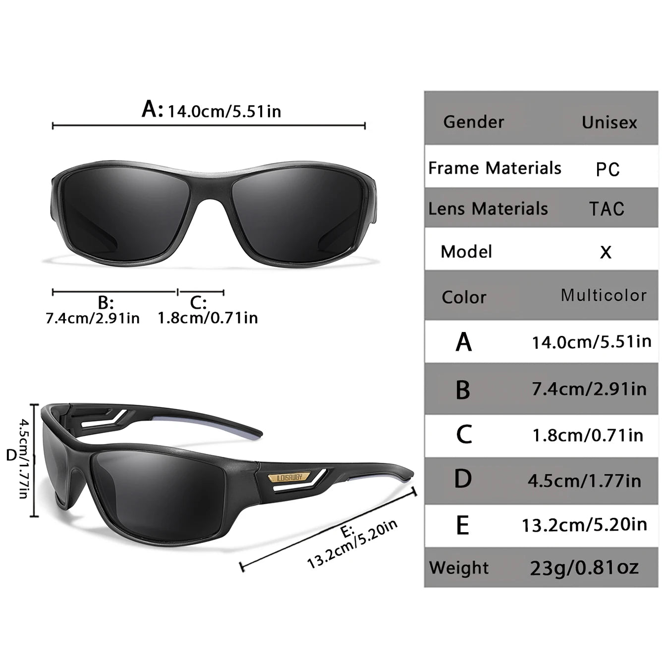 3 Pairs Polarized Fishing Sunglasses Men Camo Military Style UV400 For Cycling Riding, Running, Fishing And Driving