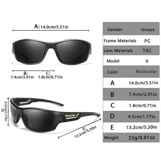 3 Pairs Polarized Fishing Sunglasses Men Camo Military Style UV400 For Cycling Riding, Running, Fishing And Driving
