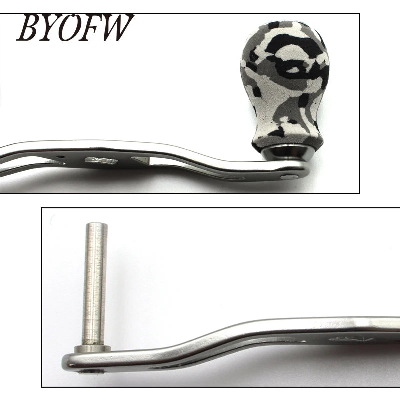 BYOFW Gunsmoke Baitcasting Fishing Reel Handle Camouflage Knobs For Abu Garcia Daiwa DIY Tool 4 Stainless Steel Ball  Bearings