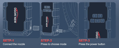 Jump Starter with Air Compressor 150PSI, 7000/8000A Portable Car Battery Booster (All Gas/16L Diesel)