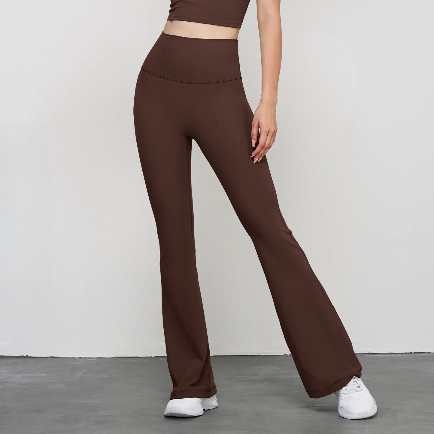 Yoga Flared Pants Women Naked Feel Fashion Casual Butt-Lifting High Waist Sports Leggings Fitness Workout Wide-Leg Pants