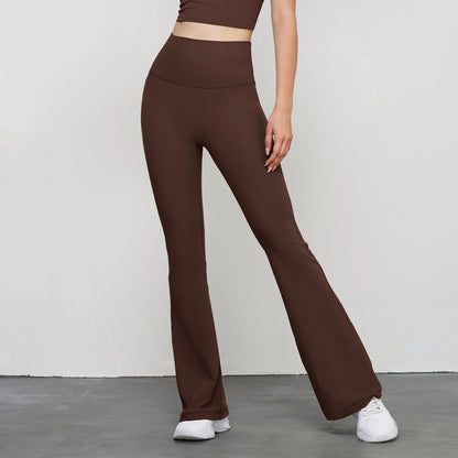 Yoga Flared Pants Women Naked Feel Fashion Casual Butt-Lifting High Waist Sports Leggings Fitness Workout Wide-Leg Pants