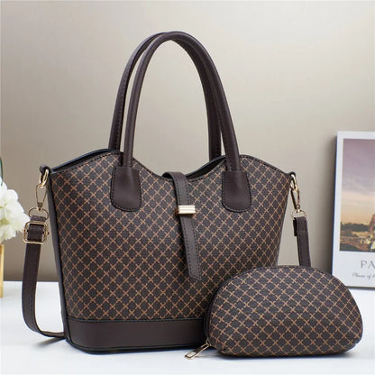 New Trendy Women's Tote Bag Brand Women's Handbag Large Capacity Women's Shopping Shoulder Bags 2 Piece Set Ladies messenger bag