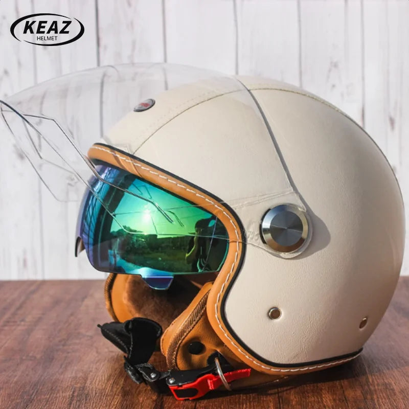 Japan Imported The New DOT Standard Certified Electric Motorcycle Helmet Female Winter Warm Male High Quality and Safety