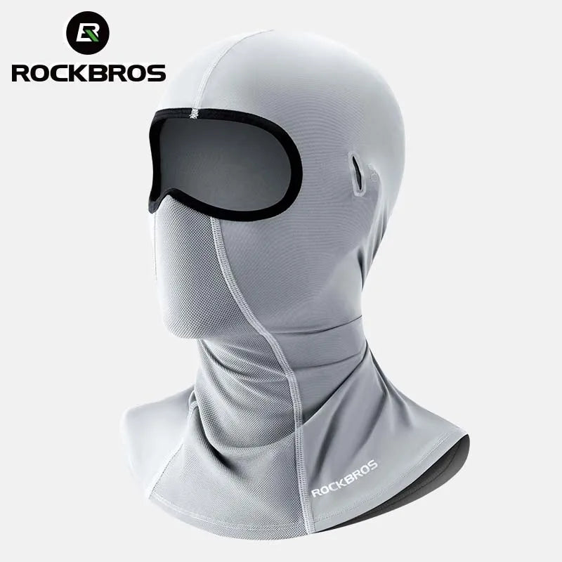 ROCKBROS Ice Silk Cycling Face Mask Cover Summer Breathable Cool Sports Bike Balaclava Anti-UV Cap Riding Headgear Cycling Masks