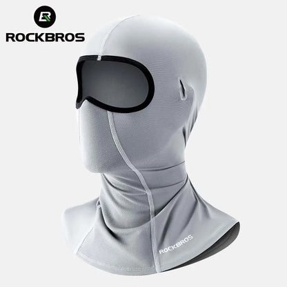ROCKBROS Ice Silk Cycling Face Mask Cover Summer Breathable Cool Sports Bike Balaclava Anti-UV Cap Riding Headgear Cycling Masks
