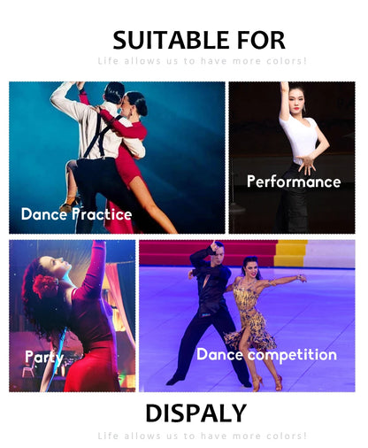 DKZSYIM New Latin Dance Shoes Women Ballroom Tango Dancing Shoes Suede Soles Silk Party Salsa Dance Shoes for Ladies Sandals