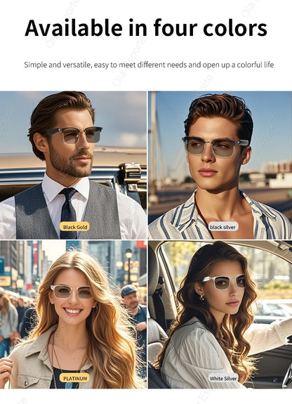 Ola Esporte Bluetooth Smart Glasses Automatic Adjustment AI Voice Music Eyewear Waterproof Call Eyeglass For Anti-blue Light New