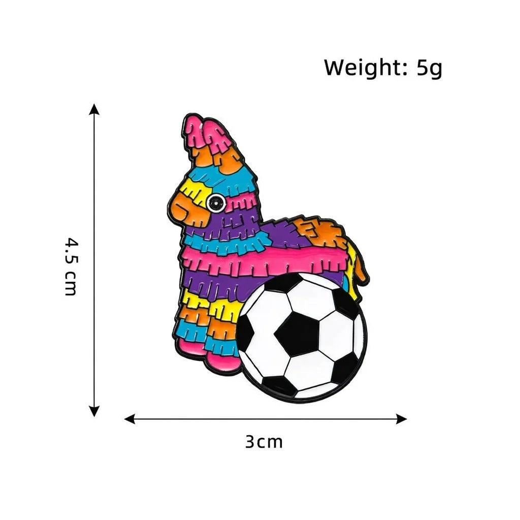 Sports Decoration Brooch Compact 2026  Souvenir Soccer Commemorative Brooch Delicate North America Football Pin