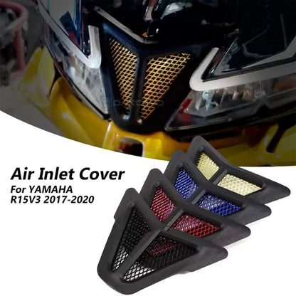 Dirt bike accessories moto decorative air Inlet Head Cover Aluminum Mesh Intake Guard Protector for Yamaha R15-V3 2017-2020