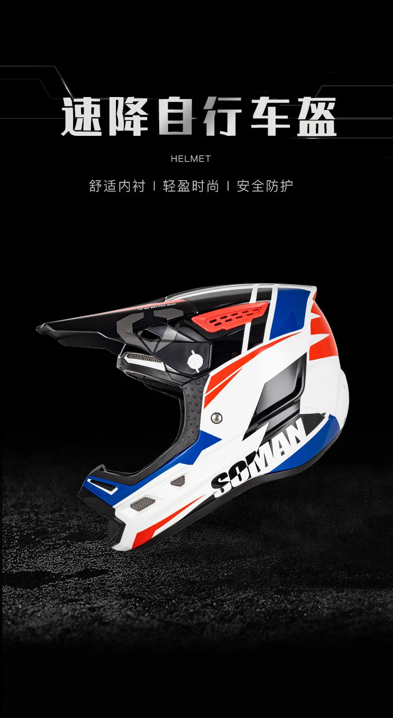 SOMAN CE Certified Off Road Motorcycle Helmet Мотошлем Lightweight Breathable Personalized Adult Motocross Capacete 0.15