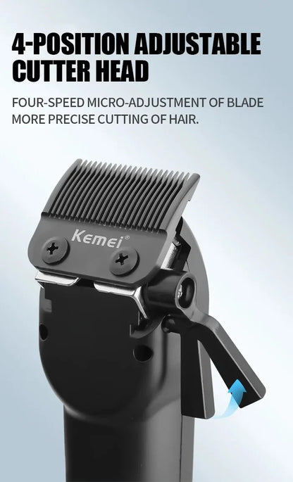 Kemei KM-1797 Powerful Cordless Hair Clipper Electric Professional Barber Hair Trimmer Beard Haircutting Machine Rechargeable