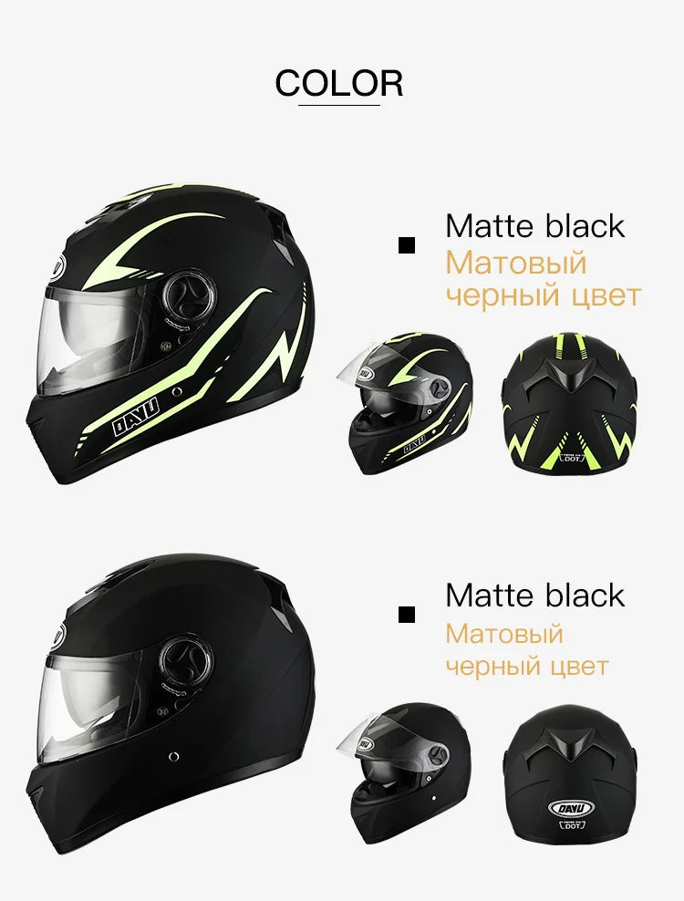 Motorbike Helmet  For Adults Motocross Helmets Casco Motorbike Helmet Full Face  Modular Dual Lens Double Visors