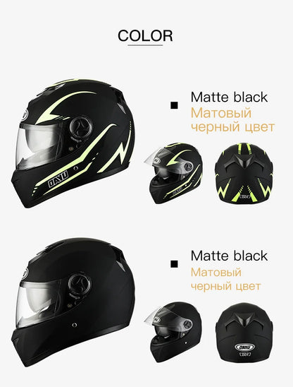 Motorbike Helmet  For Adults Motocross Helmets Casco Motorbike Helmet Full Face  Modular Dual Lens Double Visors