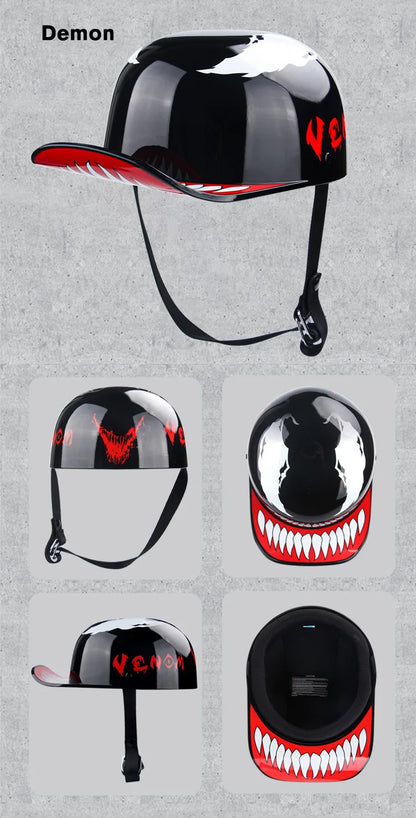 2023 NEW Gourd Baseball Cap Special Motorcycle Off-road Vehicle Battery Car Helmet Suitable For Men And Women Handsome Novel