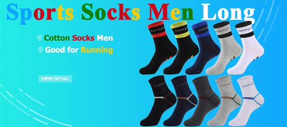 5 Pairs/Lot Mens Running Socks Casual Outdoor Sports Cotton Orange Red Stripes Compression Black 15 Styles Travel Hot Sale 2024