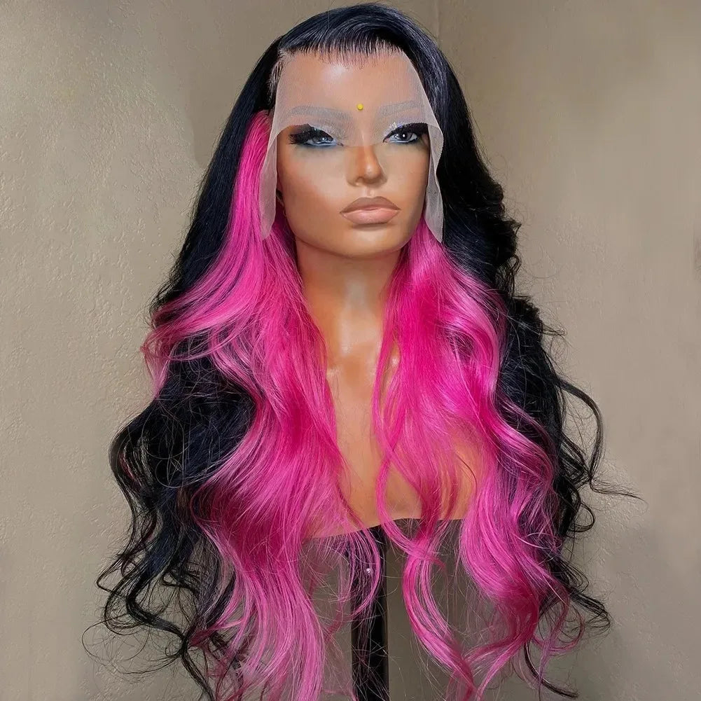 Yellow Wig 13x4 HD Body Wave Lace Frontal Wig Glueless Lace Front Wig Preplucked Synthetic High Quality Ready To Wear Cosplay