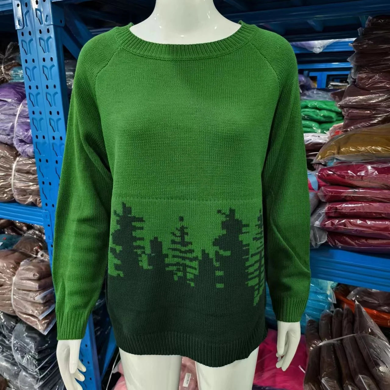 2025 Spring Knitted Women Sweater Print O-neck Long Sleeve Casual Loose Sweaters Female Winter Elegant Trendy Ladies Clothes