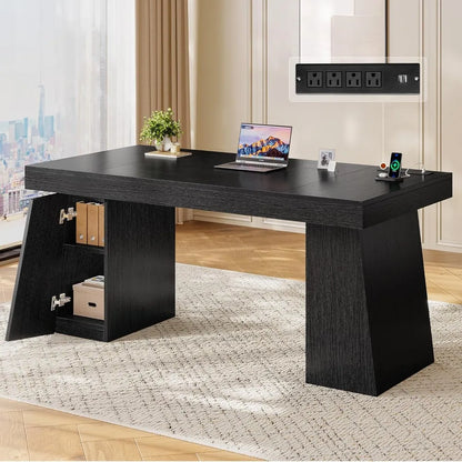 Executive Desk with Power Outlets,Desks with Storage Cabinet,Computer Desks Workstation Desk Conference Table,Customized