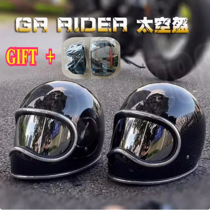 HOT Korea Japan Style Moto Helmet Fiberglass Shell Moto Helmet DAVID 2 Series Rider Gears Vintage Capacetes Cascos Para Moto