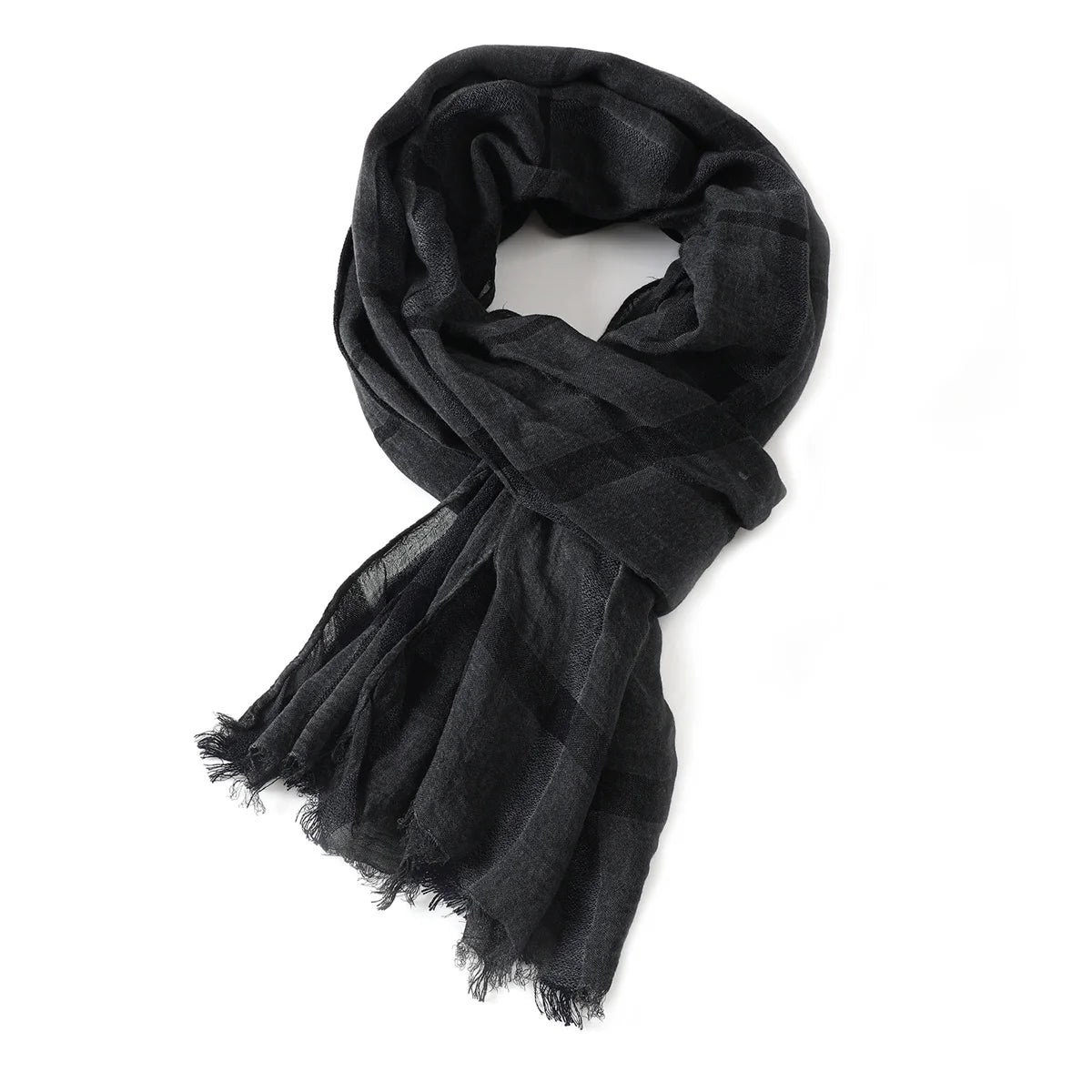 Fashion Plaid Cotton Linen Men Scarves Autumn Winter Warm Men's Scarf Short Tassel Bufanda Male Accessories Pashmina Shawl