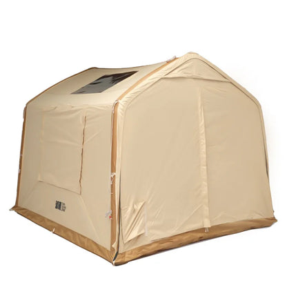 One-Button Inflatable House-Style Camping Tent, Rainproof Outdoor Overnight Family Tent with Bedroom and Living Area